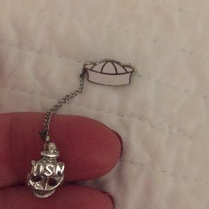 Rare sterling US Navy sailor hat pin